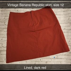 Banana Republic Dark Red Mini Skirt